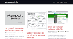 Desktop Screenshot of descopera.info